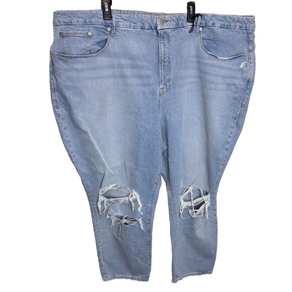 Denim - NWT Good American Zara Jeans Plus Size 30 Classic Slim  Distressed Light Denim